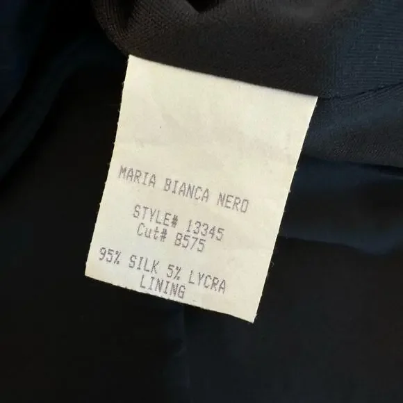 Marian Bianca Nero Silk Colorblock Bodycon Mini Dress Small NWOT - Picture 5 of 9